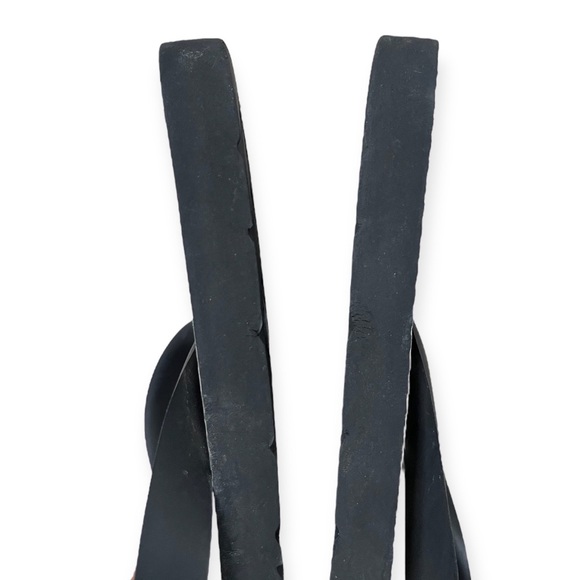 Cole Haan Brown/Tan/Black Patterned Flip Flops w/Signature Bow, sz 8 - Picture 8 of 10